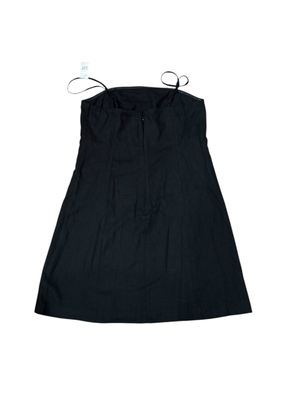 NWT GAP Perfect Linen Blend Black Mini Dress with Spaghetti Straps - Size Small